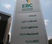 Placa sinalizadora do prédio da EBC (Foto: Marcello Casal Jr/Agência Brasil)