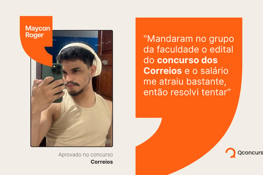 Concurso Correios: aprovado em 1º lugar estudou por dois meses